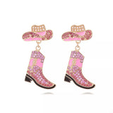 Cowboy Hat and Boot Dangle Earrings - Trendsi - Flyclothing LLC