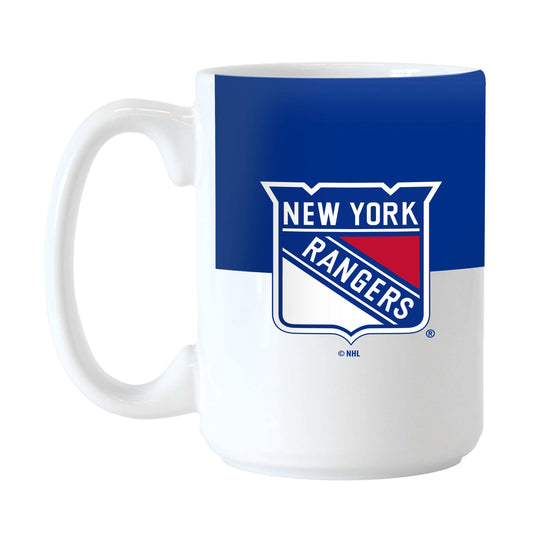 NY Rangers Color Block 15 oz Sublimated Mug - Logo Brands - Flyclothing LLC