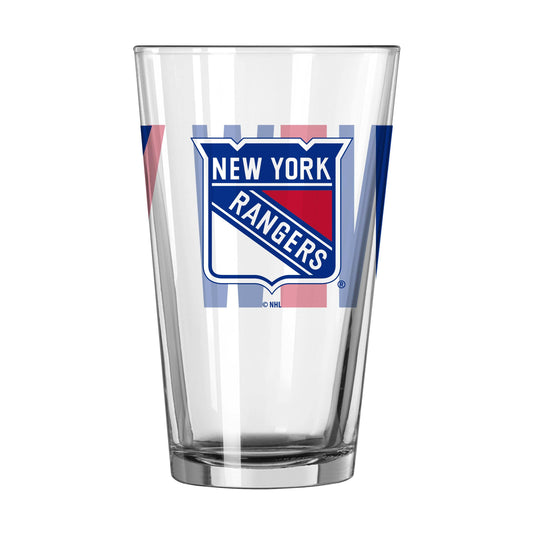New York Rangers 16oz Overtime Pint Glass - Logo Brands - Flyclothing LLC