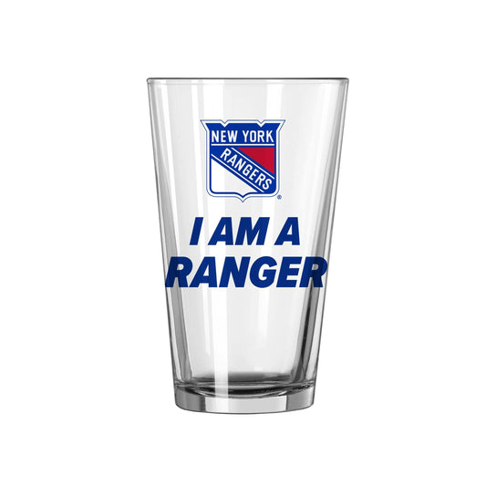 New York Rangers 16oz Slogan Pint Glass - Logo Brands - Flyclothing LLC
