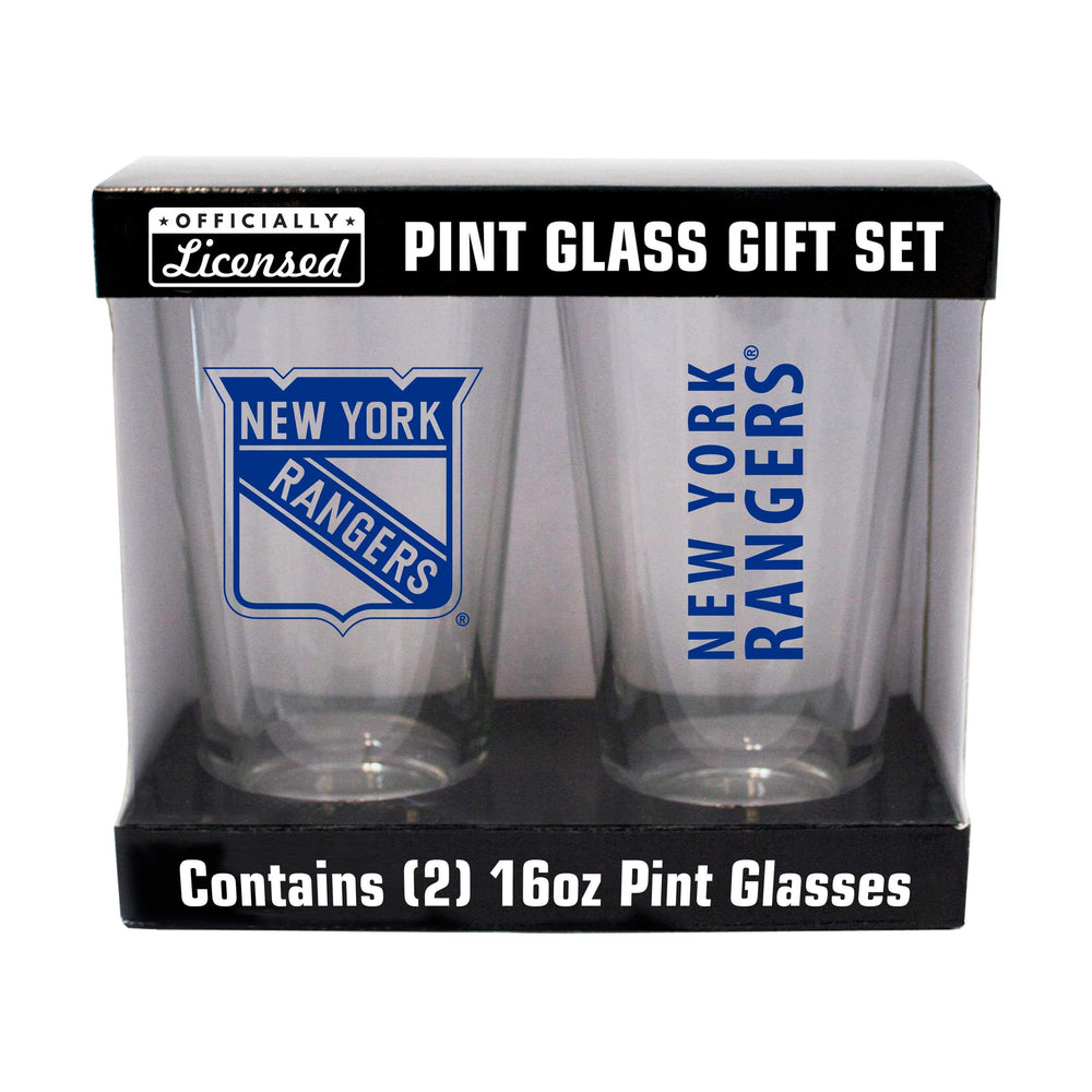 New York Rangers 16oz Gameday Pint Glass 2 Pack - Logo Brands - Flyclothing LLC