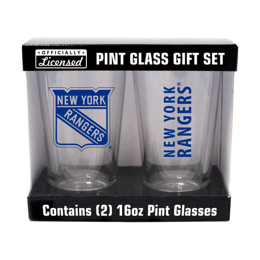 New York Rangers 16oz Gameday Pint Glass 2 Pack - Logo Brands - Flyclothing LLC