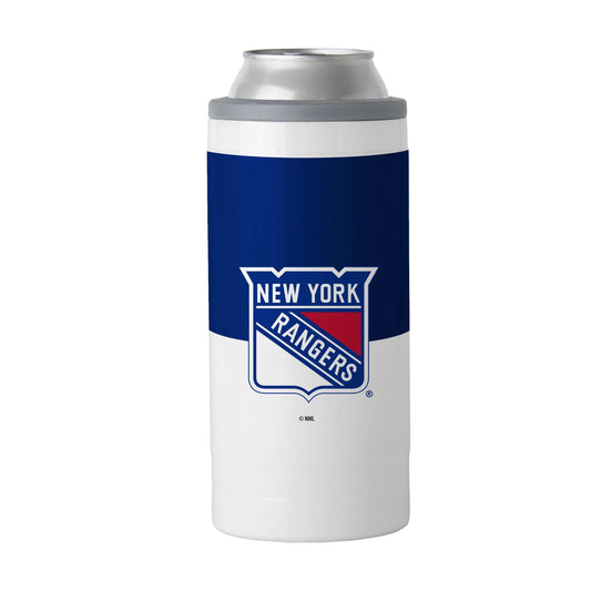 New York Rangers 12oz Colorblock Slim Can Coolie - Logo Brands - Flyclothing LLC