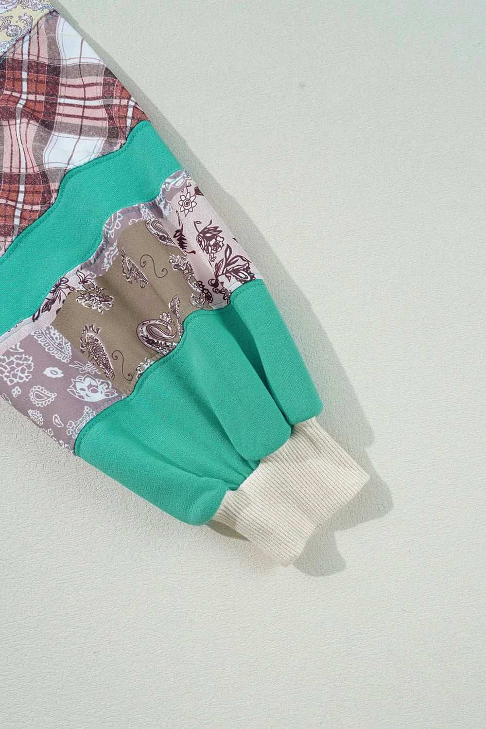 Printed Round Neck Long Sleeve Blouse - Trendsi - Flyclothing LLC