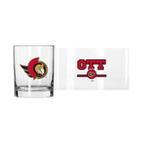 Ottawa Senators 14oz Letterman Rocks Glass - Logo Brands - Flyclothing LLC