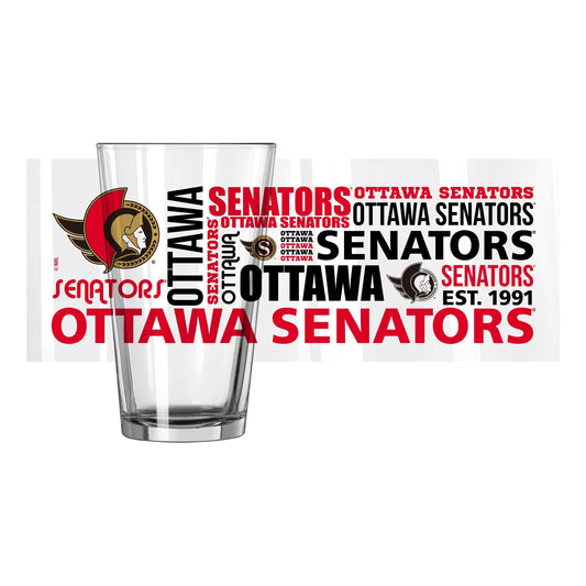 Ottawa Senators 16oz Spirit Pint Glass - Logo Brands - Flyclothing LLC