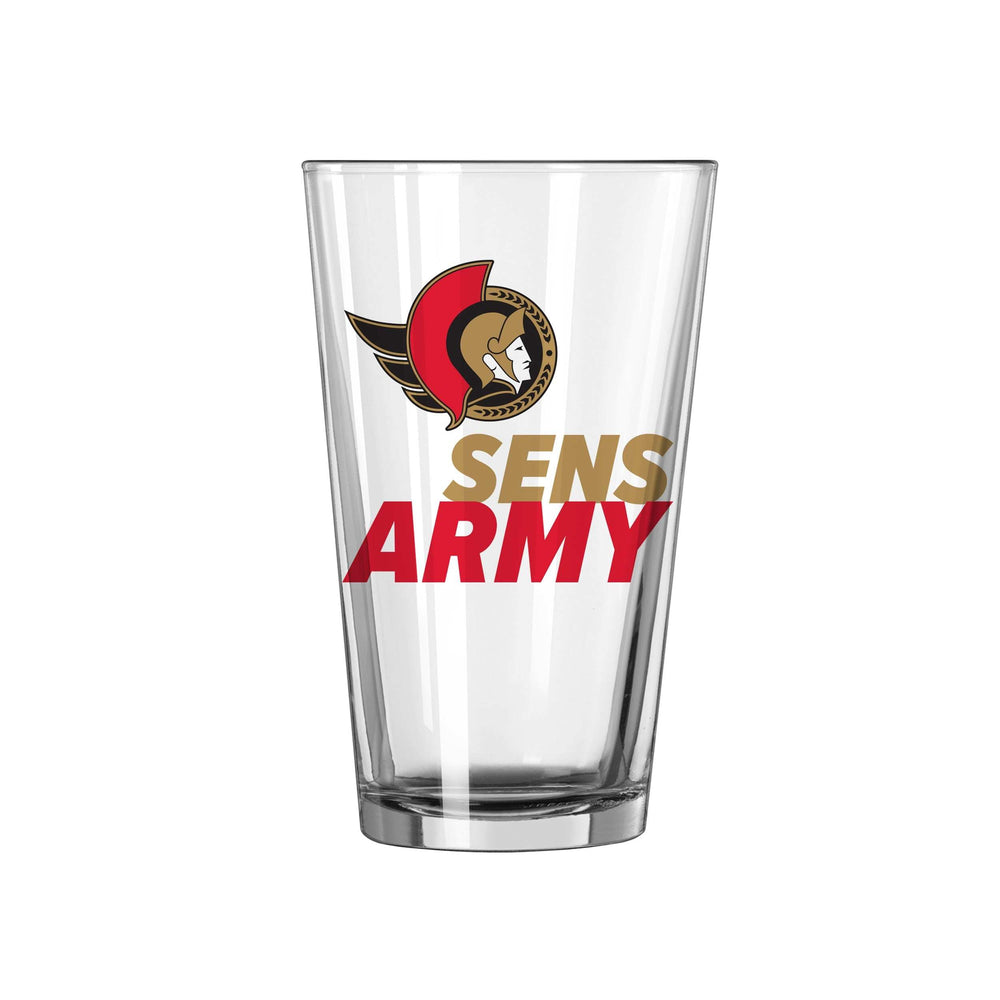 Ottawa Senators 16oz Slogan Pint Glass - Logo Brands - Flyclothing LLC