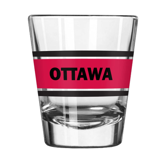 Ottawa Senators 2oz Stripe Shot Glass - Logo Brands - Flyclothing LLC