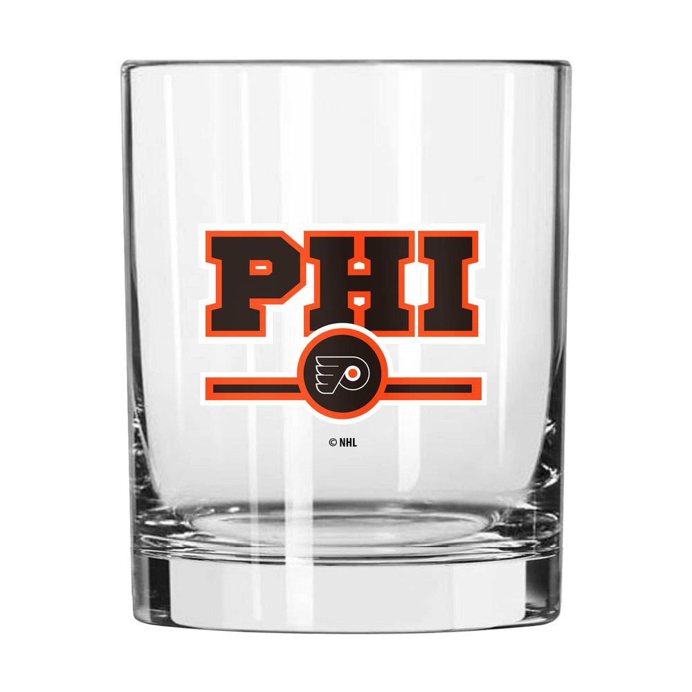 Philadelphia Flyers 14oz Letterman Rocks Glass - Logo Brands - Flyclothing LLC