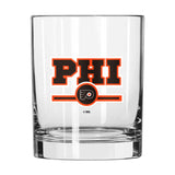 Philadelphia Flyers 14oz Letterman Rocks Glass - Logo Brands - Flyclothing LLC