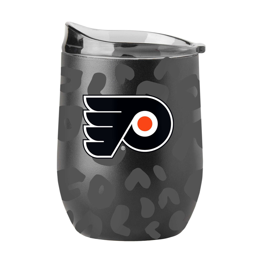 Philadelphia Flyers Leopard 16oz Black Powdercoat Curved Beverage - Logo Brands - Flyclothing LLC