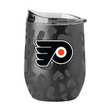 Philadelphia Flyers Leopard 16oz Black Powdercoat Curved Beverage - Logo Brands - Flyclothing LLC