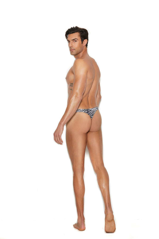 Elegant Moments Zebra Men's Snap Closure Thong 82203 - Elegant Moments - Flyclothing LLC