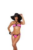 Elegant Moments Neon Pink 2 Piece Swimwear Set 82219 - Elegant Moments - Flyclothing LLC