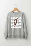 GAME DAY Round Neck Long Sleeve Sweatshirt - Trendsi - Flyclothing LLC