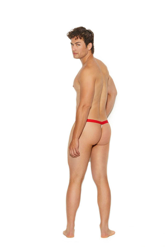 Elegant Moments Black Mens Striped Mesh G-String Pou 82308 - Elegant Moments - Flyclothing LLC