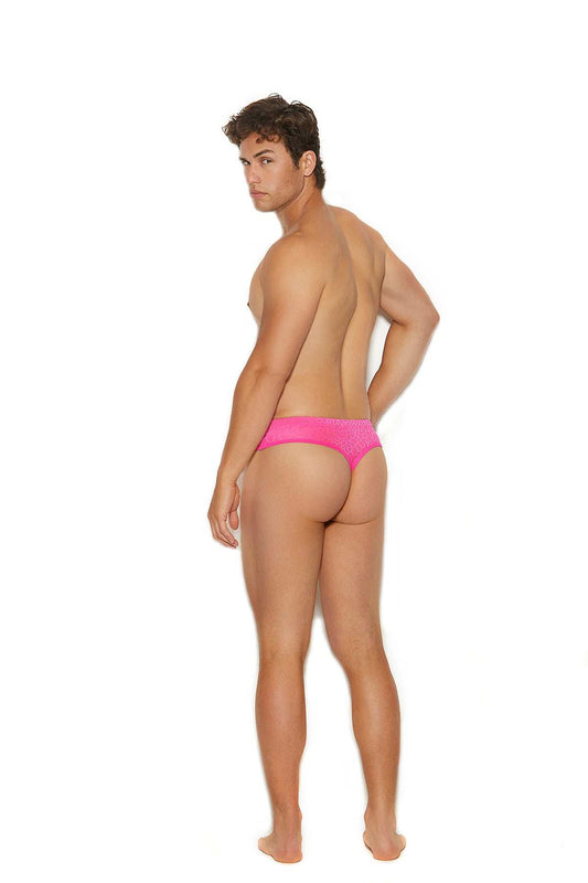 Elegant Moments Neon Pink Men's Mesh Print Brief 82310 - Elegant Moments - Flyclothing LLC