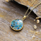 Turquoise Chain Pendant Necklace - Trendsi - Flyclothing LLC