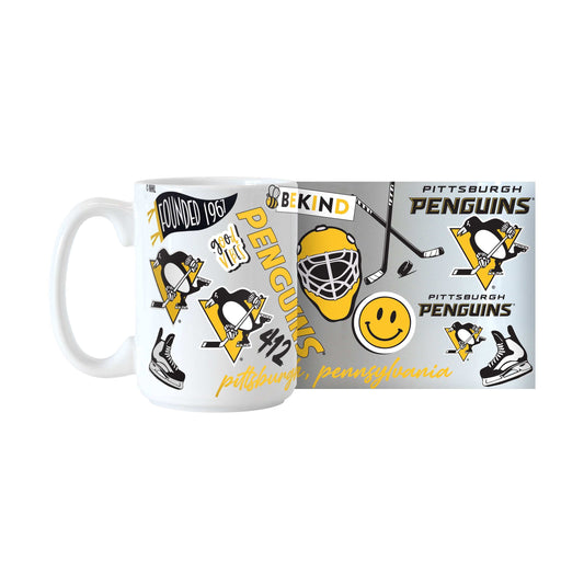 Pittsburgh Penguins 15oz Native Sublimated Mug - Logo Brands - Flyclothing LLC