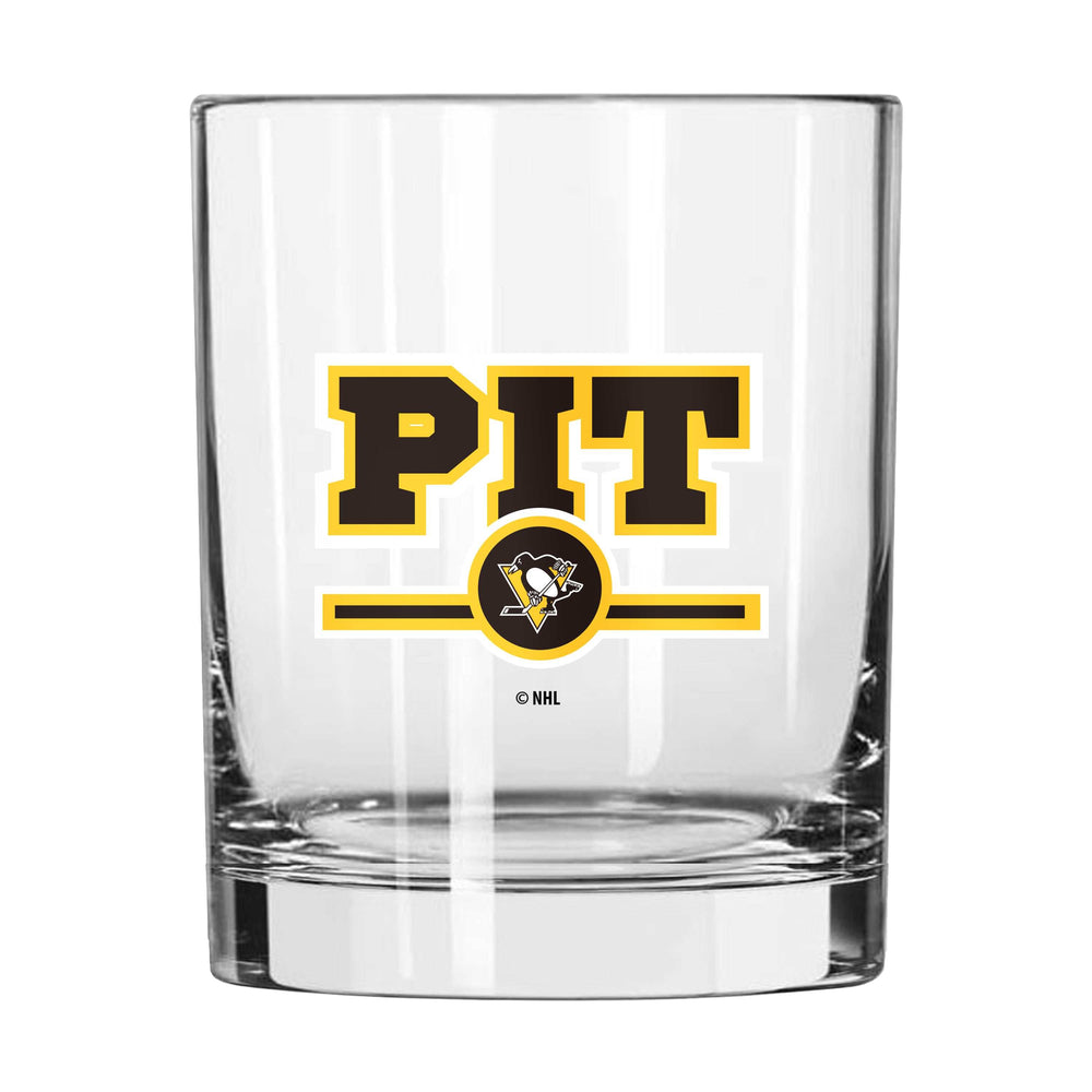 Pittsburgh Penguins 14oz Letterman Rocks Glass - Logo Brands - Flyclothing LLC