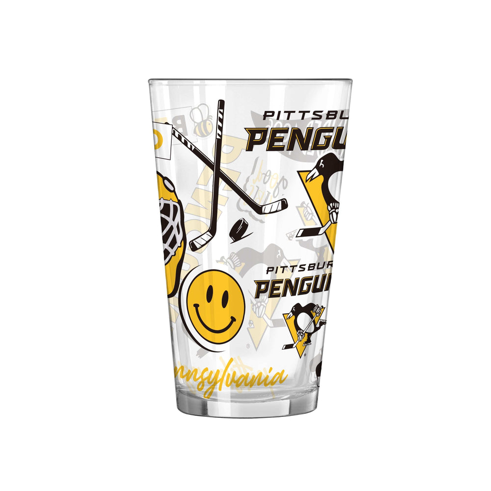 Pittsburgh Penguins 16oz Native Pint Glass - Logo Brands - Flyclothing LLC