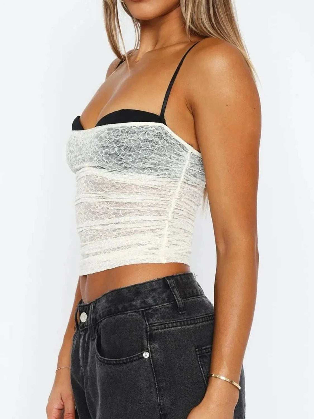 Lace Sweetheart Neck Cami - Trendsi - Flyclothing LLC