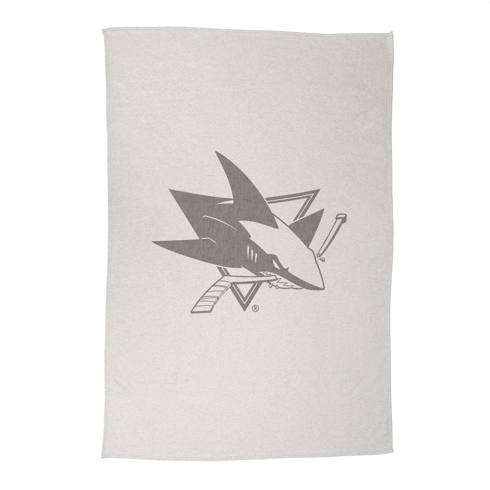 San Jose Sharks Oversized Logo Sublimated Sweatshirt Blanket - Logo Brands - Flyclothing LLC