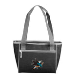 San Jose Sharks Crosshatch 16 Can Cooler Tote - Logo Brands - Flyclothing LLC