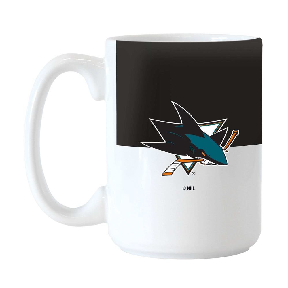 San Jose Sharks Color Block 15 oz Sublimated Mug - Logo Brands - Flyclothing LLC