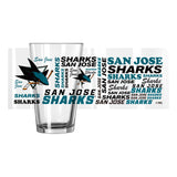 San Jose Sharks 16oz Spirit Pint Glass - Logo Brands - Flyclothing LLC