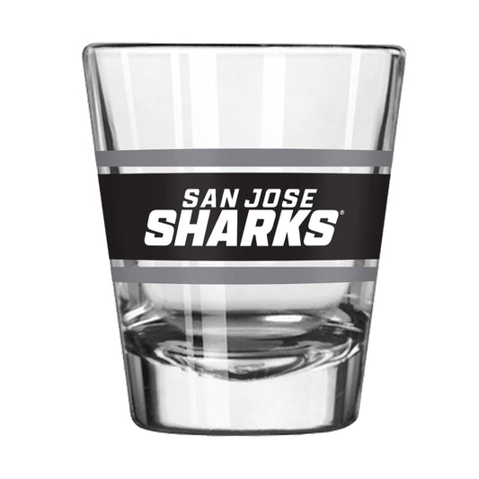 San Jose Sharks 2oz Stripe Shot Glass - Logo Brands - Flyclothing LLC