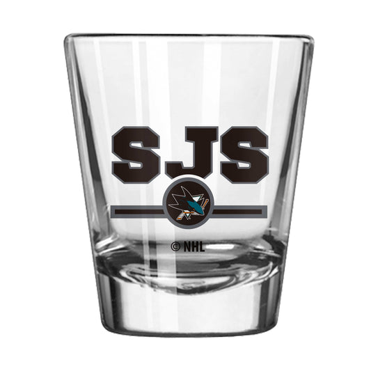 San Jose Sharks 2oz Letterman Shot Glass - Logo Brands - Flyclothing LLC