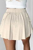 Drawstring High Waist Lined Active Skorts - Trendsi - Flyclothing LLC