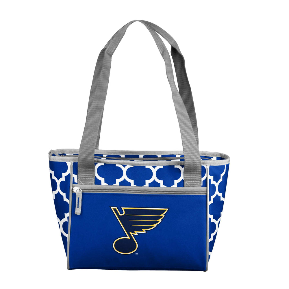 St Louis Blues Crosshatch 16 Can Cooler Tote - Logo Brands - Flyclothing LLC