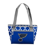 St Louis Blues Crosshatch 16 Can Cooler Tote - Logo Brands - Flyclothing LLC