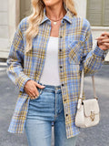 Plaid Button Up Long Sleeve Shirt - Trendsi - Flyclothing LLC