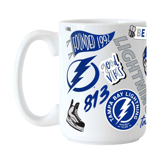 Tampa Bay Lightning 15oz Native Sublimated Mug - Logo Brands - Flyclothing LLC