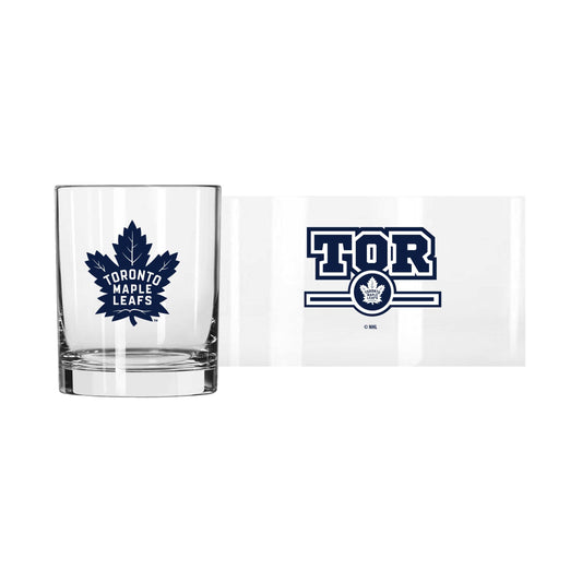 Toronto Maple Leafs 14oz Letterman Rocks Glass - Logo Brands - Flyclothing LLC