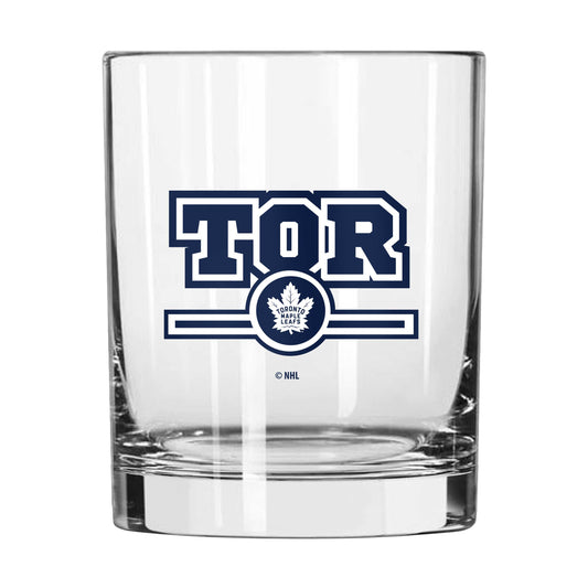Toronto Maple Leafs 14oz Letterman Rocks Glass - Logo Brands - Flyclothing LLC