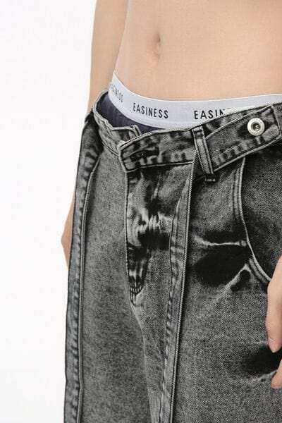 Wide Leg Jeans with Pockets - Trendsi - Flyclothing LLC