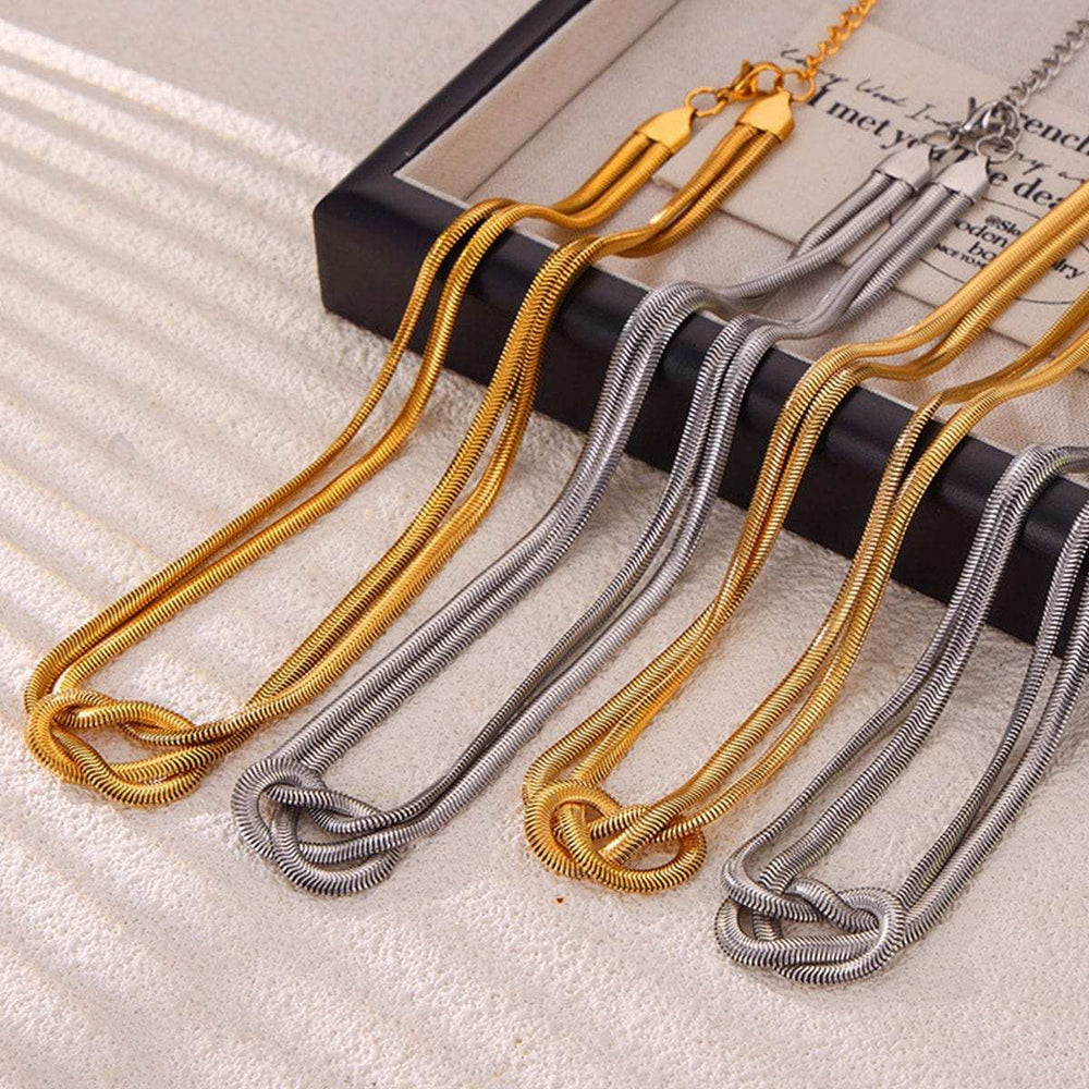 Titanium Steel Knot Necklace - Trendsi - Flyclothing LLC