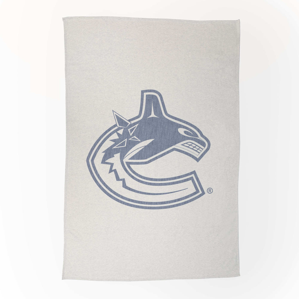 Vancouver Canucks Oversized Logo Sublimated Sweatshirt Blanket - Logo Brands - Flyclothing LLC