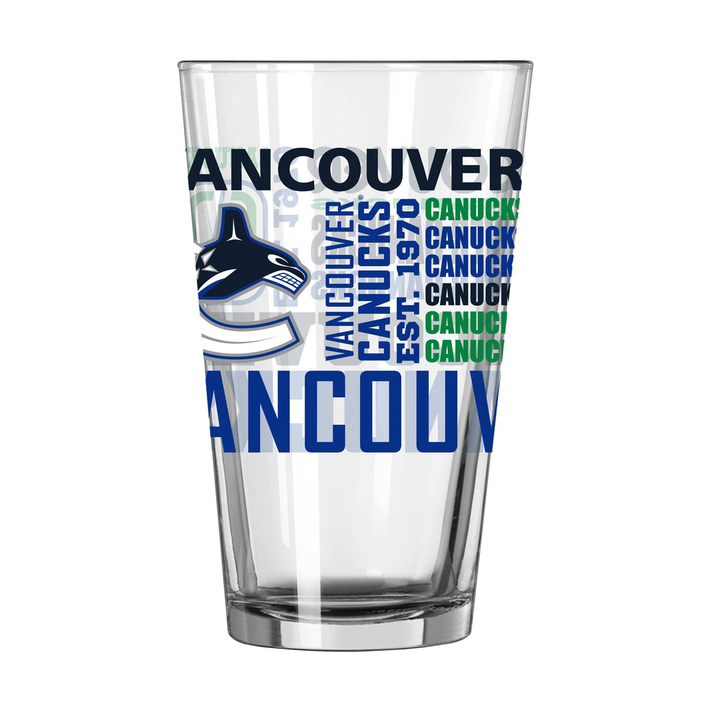Vancouver Canucks 16oz Spirit Pint Glass - Logo Brands - Flyclothing LLC