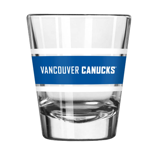 Vancouver Canucks 2oz Stripe Shot Glass - Logo Brands - Flyclothing LLC
