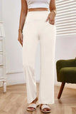 High Waist Wide Leg Pants with Pockets - Trendsi - Flyclothing LLC