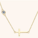 Cross 925 Sterling Silver Moissanite Necklace - Trendsi - Flyclothing LLC