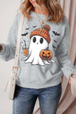 Ghost Round Neck Long Sleeve Sweatshirt - Trendsi - Flyclothing LLC