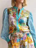 Printed Button Up Shirt and Shorts Set - Trendsi - Flyclothing LLC