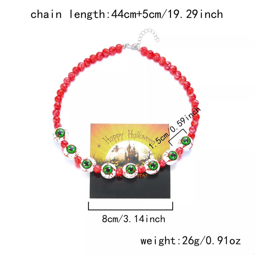 Halloween Beaded Necklace and Bracelet Jewelry Set - Trendsi - Flyclothing LLC