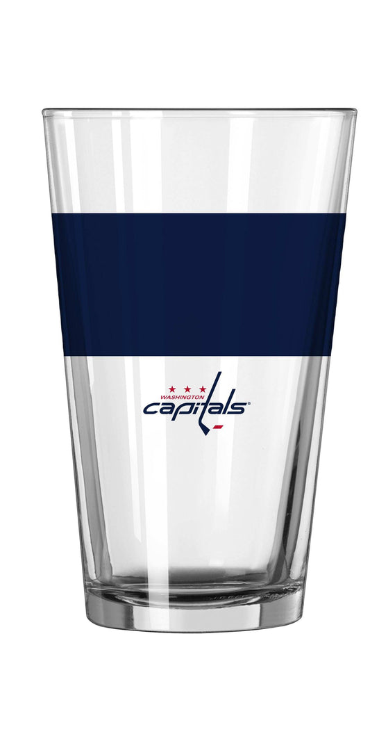 Washington Capitals 16oz Colorblock Pint Glass - Logo Brands - Flyclothing LLC
